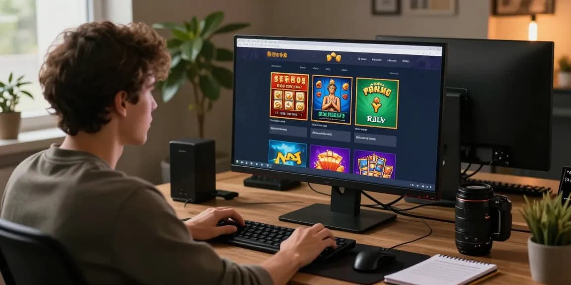 Engaging user gaming on Raja328 platform interface for login raja328 with exciting game icons.