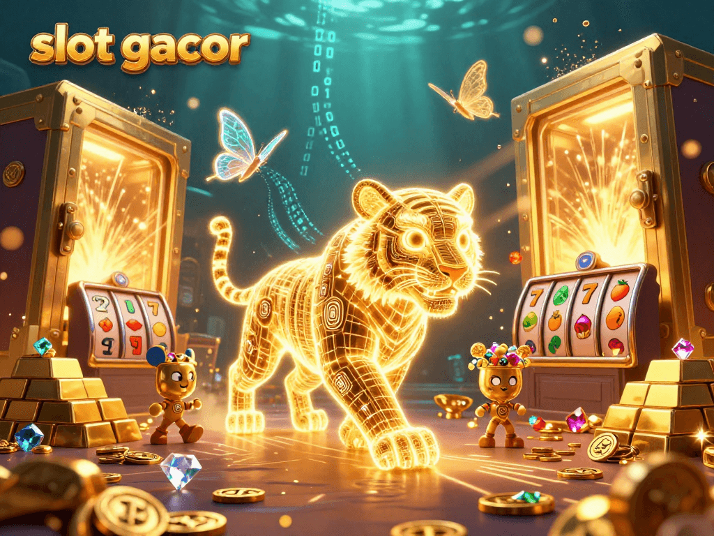 Play thrilling slot gacor games in a vibrant digital casino landscape full of treasures.