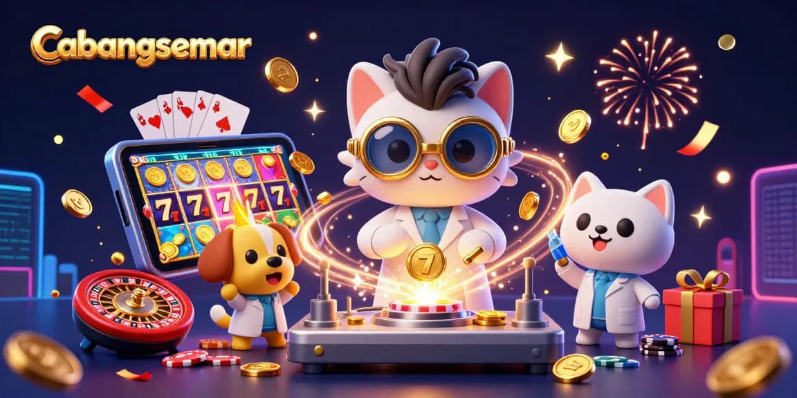Permainan slot online cabangsemar menghadirkan kucing ilmuwan gila dan anjing setia di lab membangun mesin koin emas.