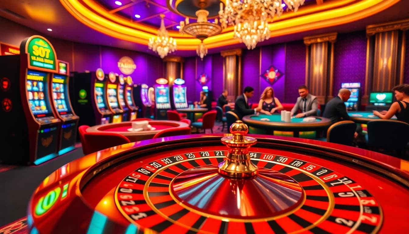 Découvrez l'excitation d'un casino en ligne argent réel France mettant en avant la roulette, les machines à sous et les tables de poker.