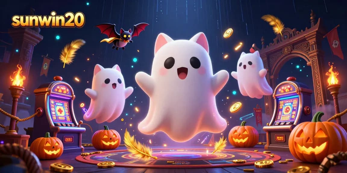 Experience thrilling games at sunwin20 with playful casino characters in a vibrant 3D scene.