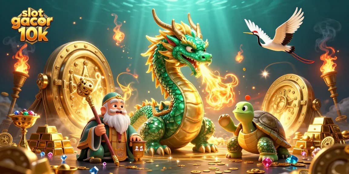 Menggandakan kemenangan dengan slot gacor depo 10k dalam ilustrasi penuh warna yang menarik dan berenergi.
