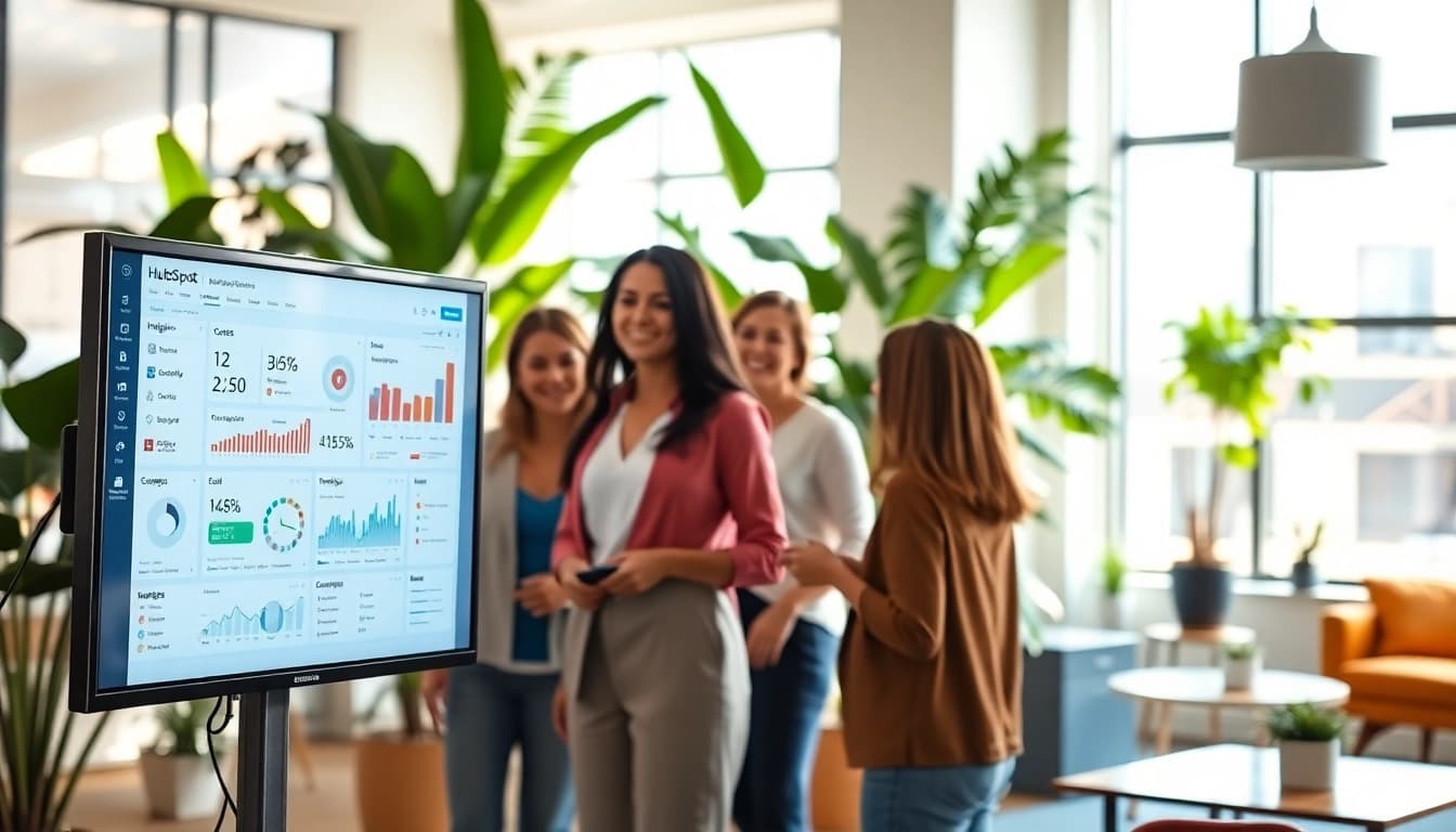 Engage with HubSpot free tools in a professional digital marketing workspace.