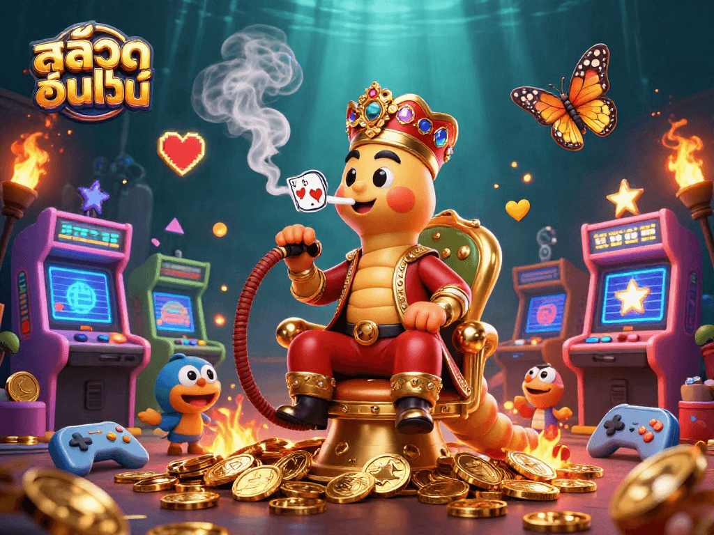 Experience thrilling สล็อตออนไลน์ action with vibrant 3D casino graphics featuring unique characters and gaming elements.