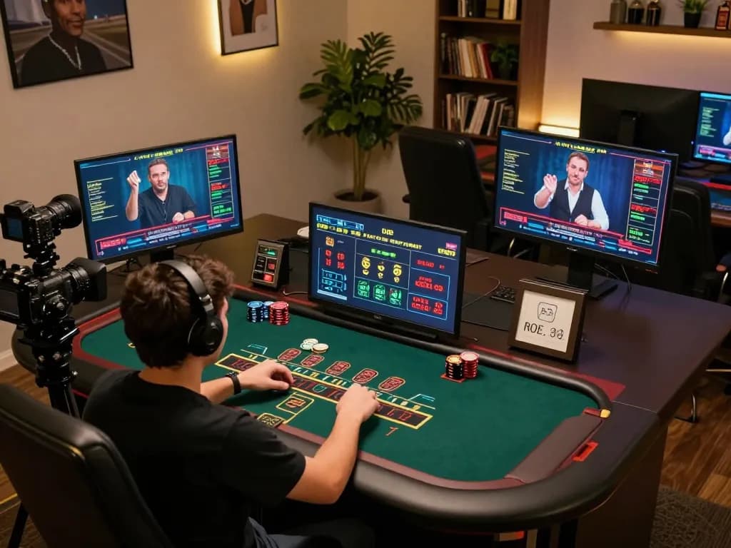 Player enjoying an exciting live dealer blackjack experience on https://nddo.org, showcasing an engaging online gaming environment