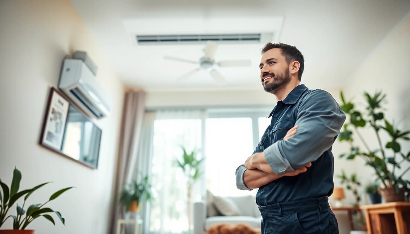 Experienced alberta hvac dealer technician working on a home HVAC system