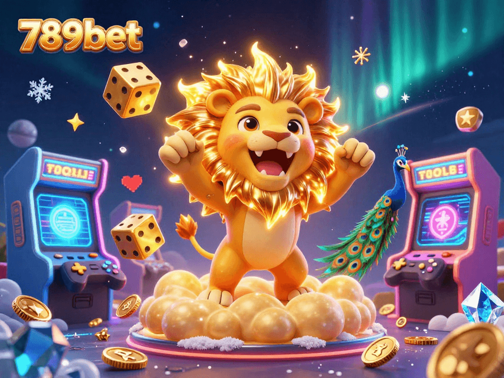 Experience the exhilarating energy of 789bet with a vibrant 3D casino scene filled with colorful gaming elements.