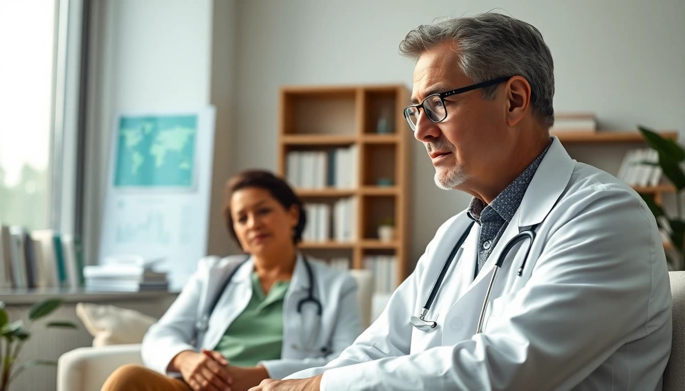 Consultation with a longevity doctor Sydney, emphasizing personalized health solutions in a modern clinic.