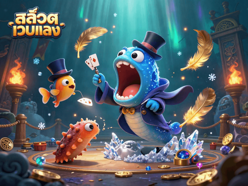Experience the thrill of สล็อตเว็บตรง with a magical underwater casino scene full of wonders.