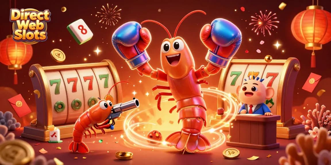 Play thrilling slot games with Direct Web Slots featuring dynamic characters and vibrant decorations.