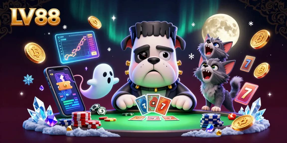Score big at LV 88 with 3D cartoon characters in a vibrant casino scene packed with gaming elements.