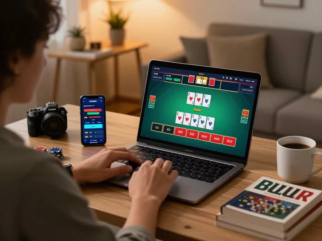 Join the excitement with FAFA 828 online blackjack, featuring a player immersed in strategy.