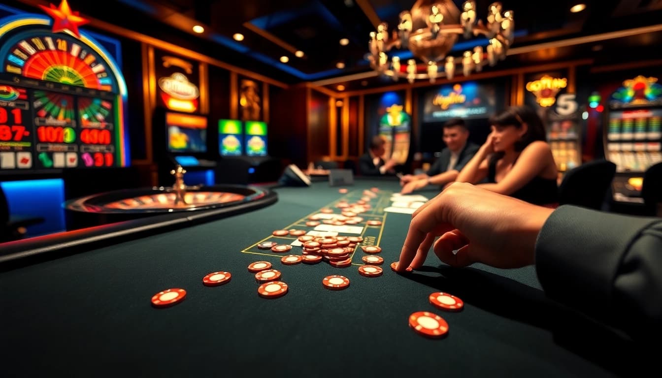 Excitation des paris capturée lors d'une partie de poker à enjeux élevés dans un cadre de casino en ligne argent réel France.