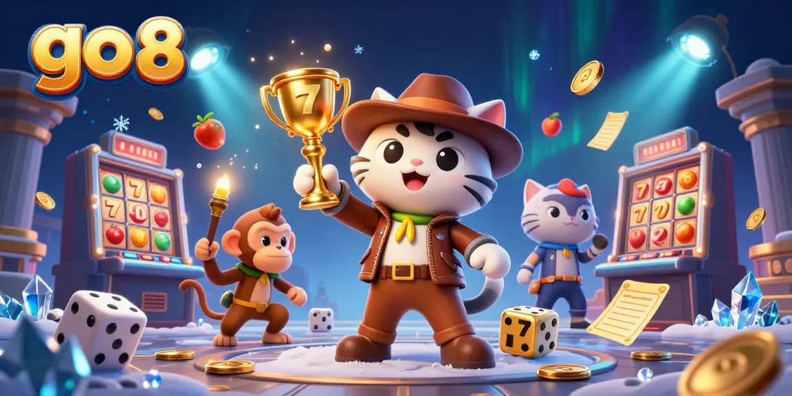 Experience the excitement of go 8 slots in a vibrant, dynamic casino adventure scene.