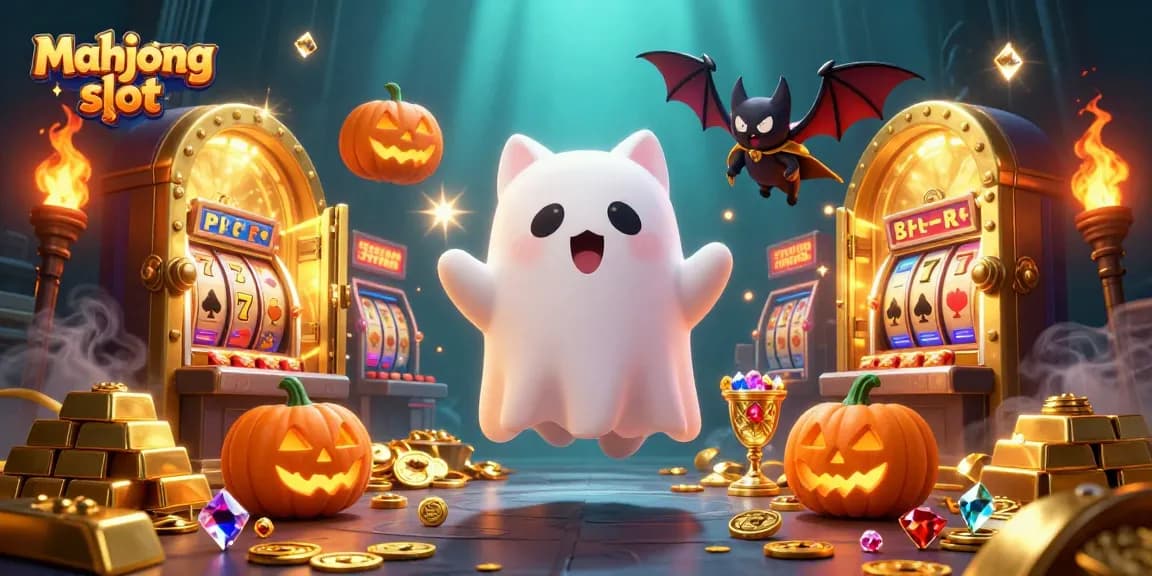 Experience the excitement of the mahjong slot with captivating characters and casino treasures in a haunted mansion.