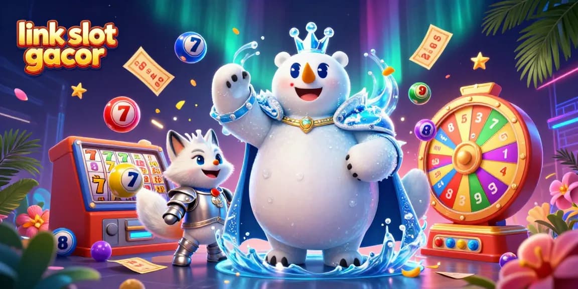 Experience the thrill of winning with link slot gacor at our vibrant casino illustration.