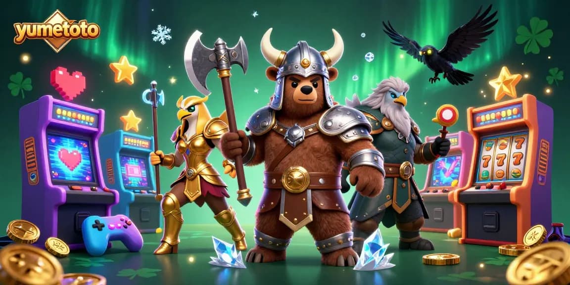 Menghadirkan permainan serta slot online di yumetoto, Viking dan Valkyrie berperang dengan elemen bersinar.