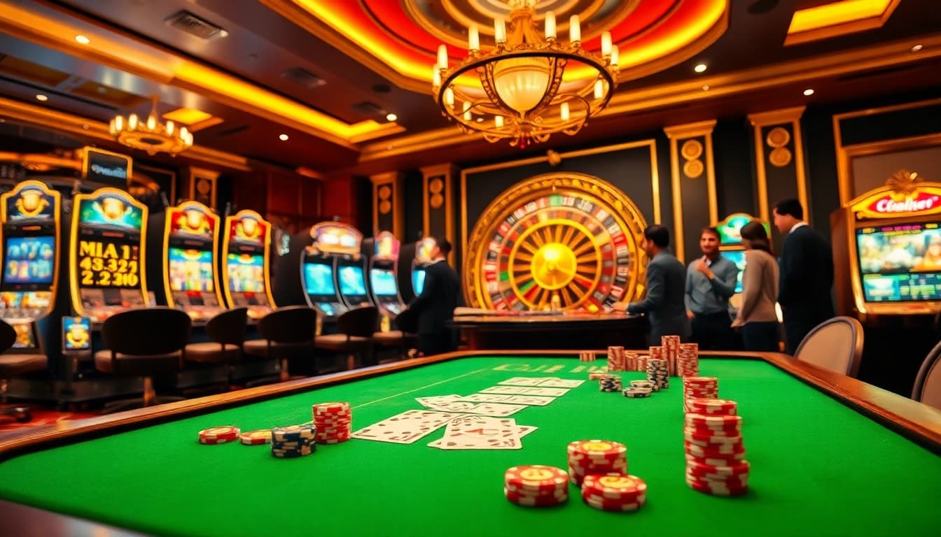 Immergez-vous dans l'excitation du casino en ligne argent réel France avec des joueurs captivants à une table de roulette.