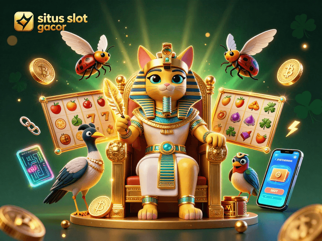 Engage with the electrifying world of situs slot gacor featuring vibrant 3D characters and slot elements.