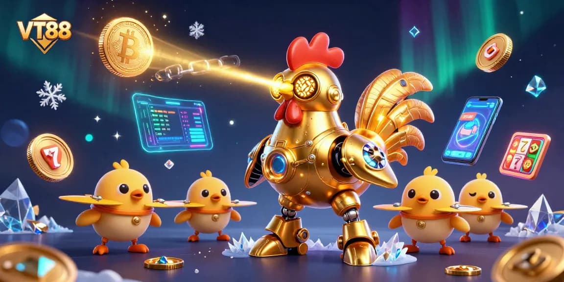 Experience high-energy immersive gameplay with VT88's vibrant slot machines and futuristic characters.