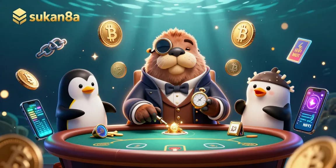 Engage in thrilling underwater poker at sukan8a with a jolly walrus and playing taxonomic deals.