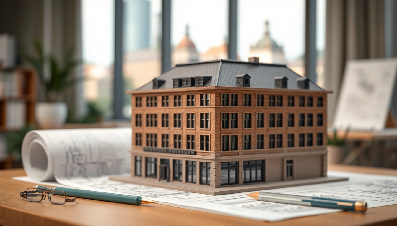 Architekturmodellbau Potsdam in einem kreativen Büro mit sorgfältig gestalteten Details.