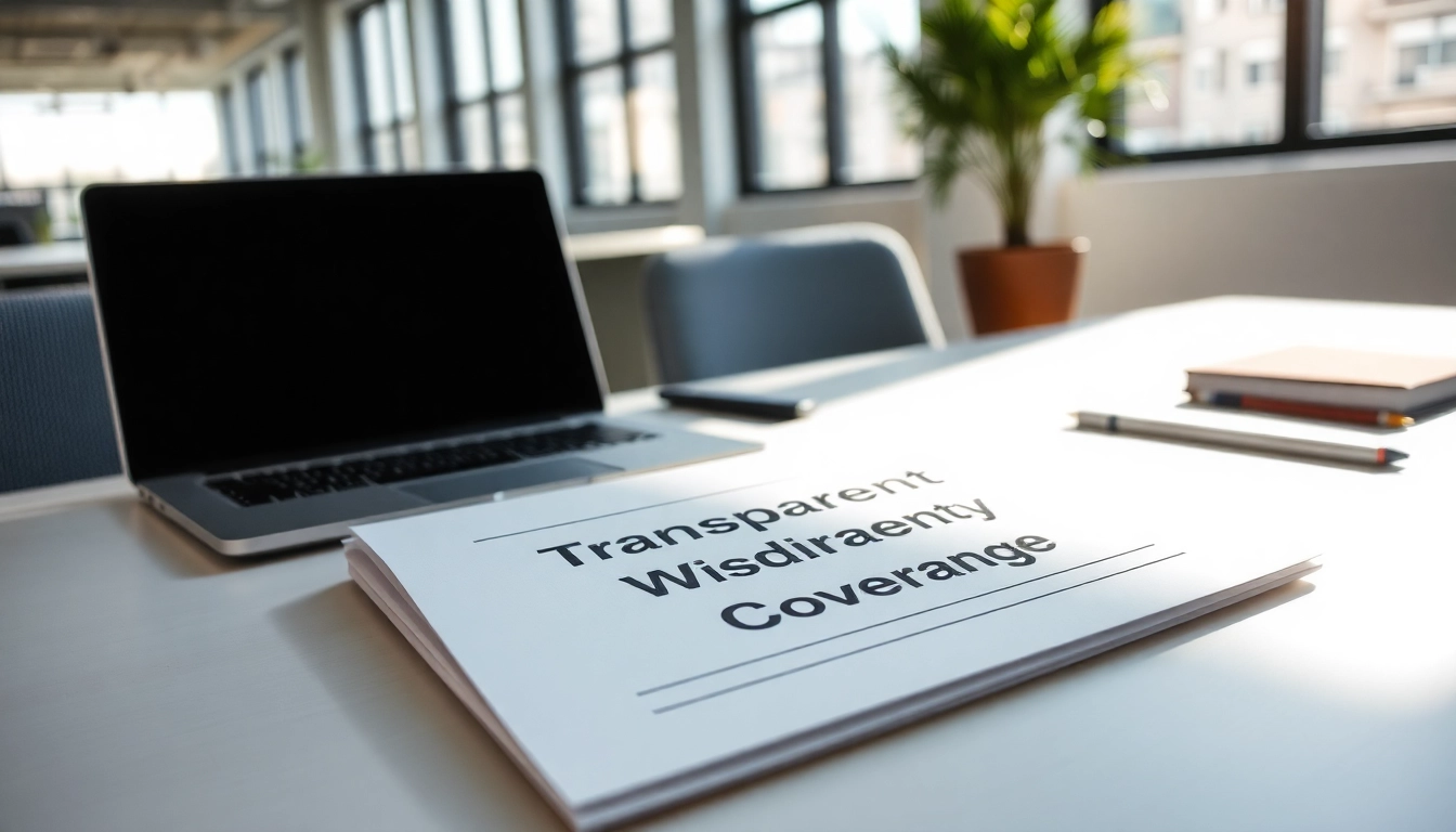 Showcasing transparent warranty coverage documentation on a desk to highlight reliability and organization.