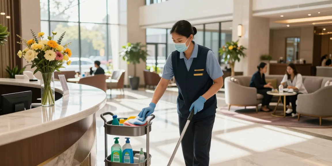 Hotelreinigung Dortmund: Professionelle Reinigung im Hotel mit Fokus auf Sauberkeit und Hygiene in einem einladenden Ambiente.
