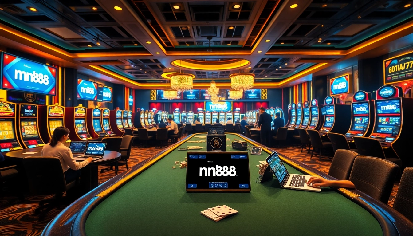 Experience the excitement of nn88 with luxury casino gaming, vibrant tables, and thrilling betting action.