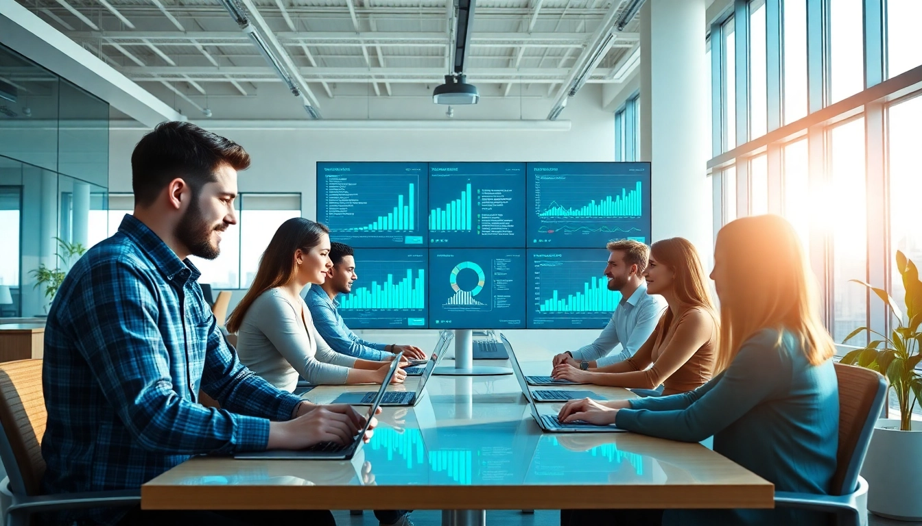 Enhance collaboration with an AI assistant for enterprise teams in a bright, modern office.