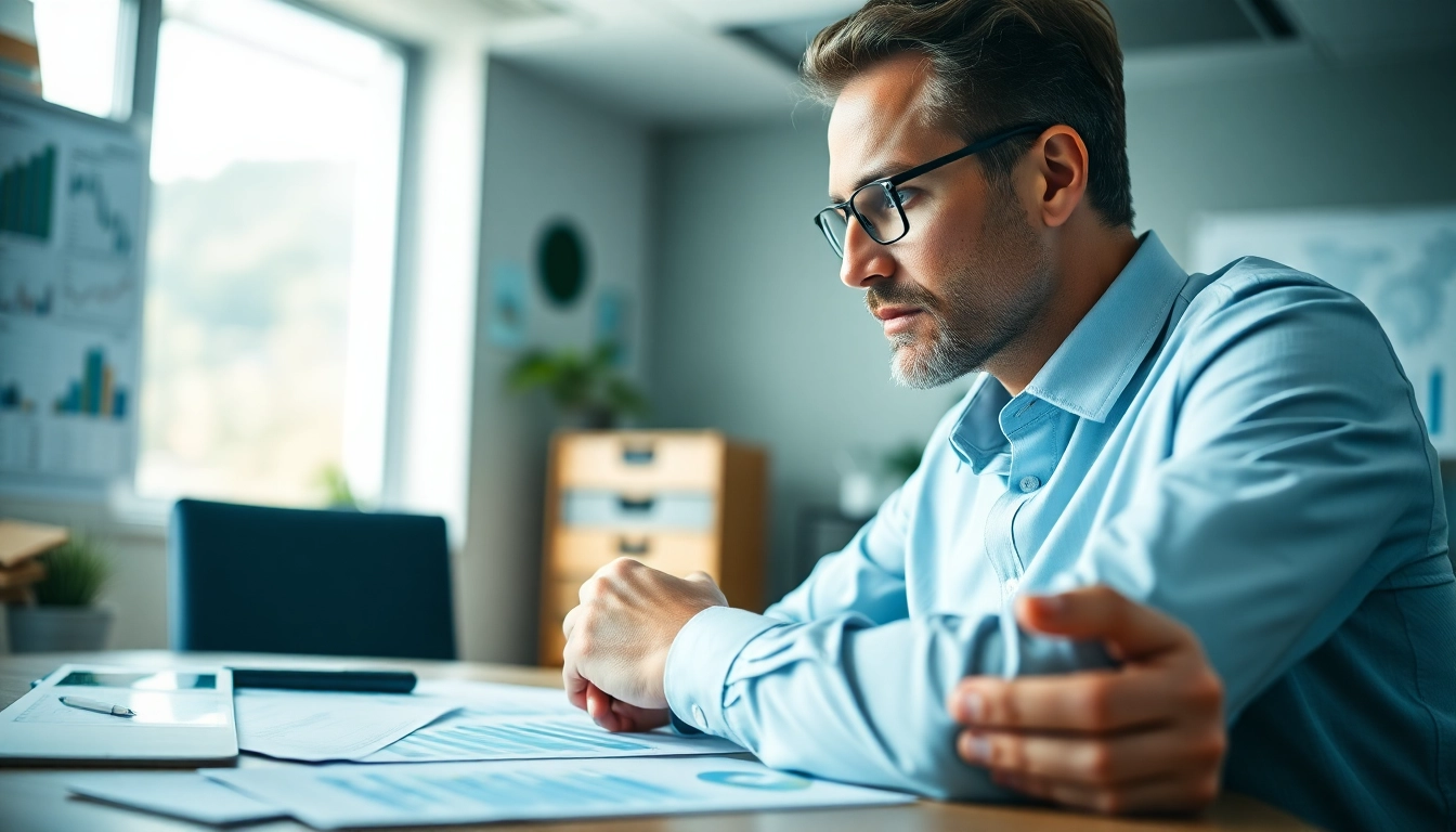 Consultant evaluating FCPA/DCAA/Flowdown/ITAR/EAR compliance in an office setting.