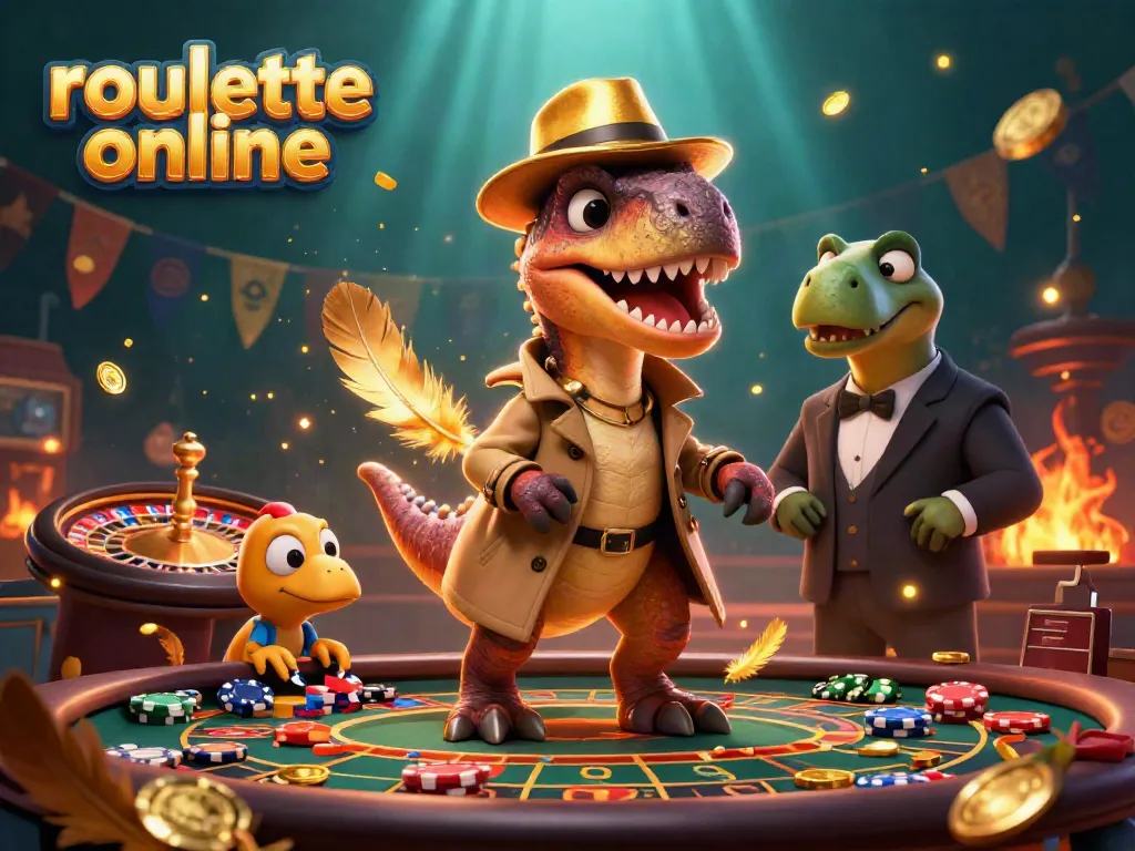 Experience the thrill with roullete online featuring dynamic characters in a lively casino scene.