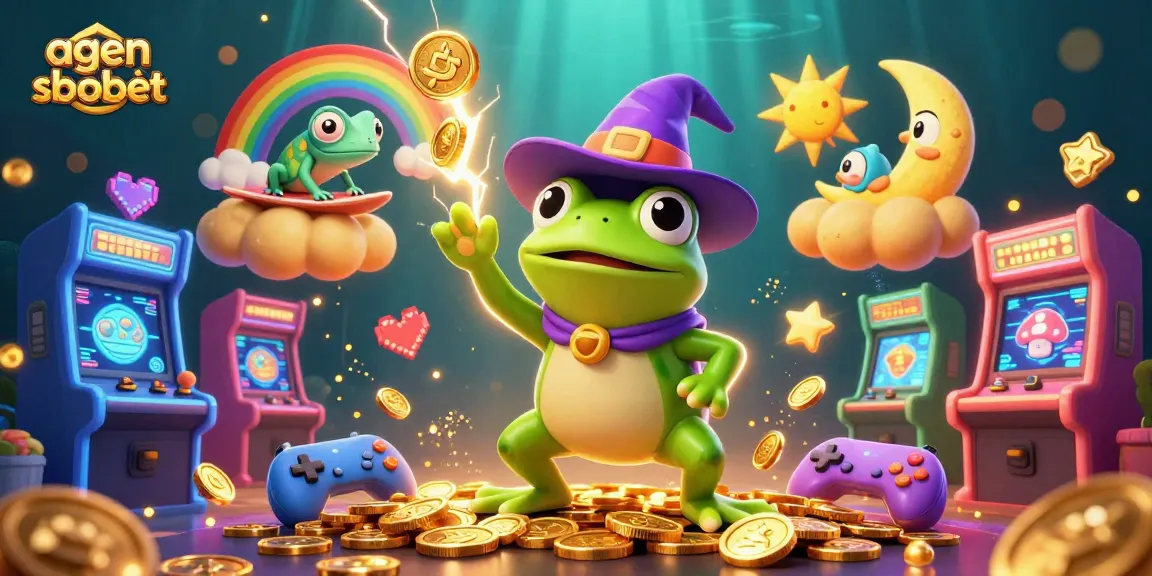 Experience the excitement of agen sbobet with vivid gaming elements and dynamic characters in a rich casino scene.