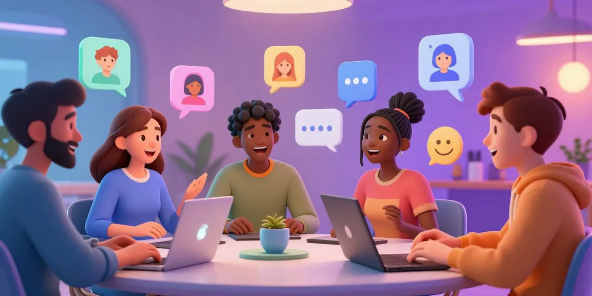 Engaging avatars in a lively digital chatroom for nsfw chat ai conversations, showcasing diversity and emotional connection.