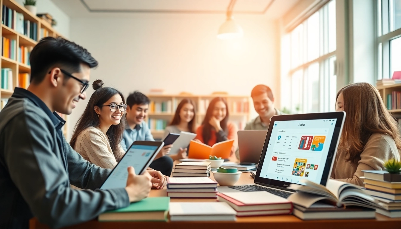 Youdao translation tool showcased in a vibrant learning environment with diverse users engaged in language learning.