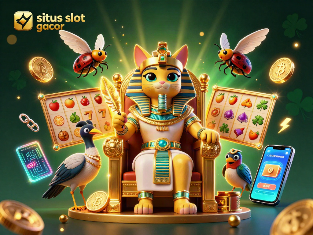 Engage with the electrifying world of situs slot gacor featuring vibrant 3D characters and slot elements.