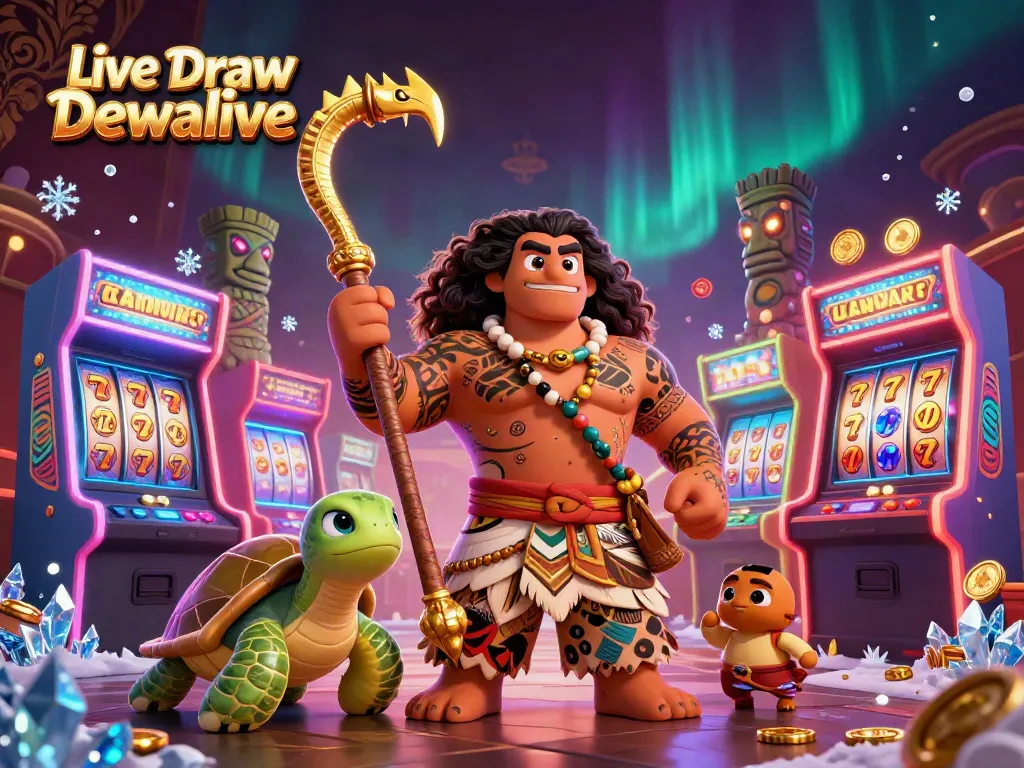 Experience the dynamic world of Live Draw Dewalive featuring colorful characters and gaming elements.