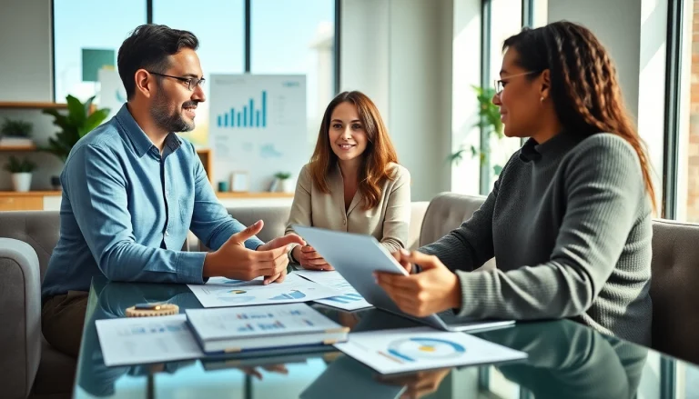 Engaging tax planning and wealth management session highlighting professional advice in a modern office.