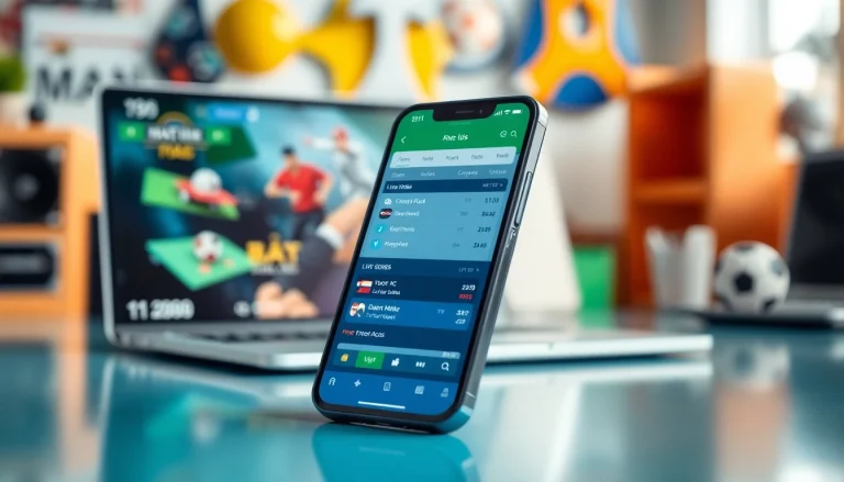 Engaging interface of online sportsbooks India on a smartphone, showcasing live betting odds.