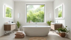 Admirez les produits Sirhona FR dans une salle de bain moderne et élégante.