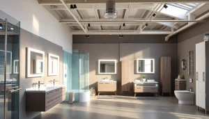 sonni sanitär GmbH präsentiert hochwertige Badprodukte in einem modernen Showroom.