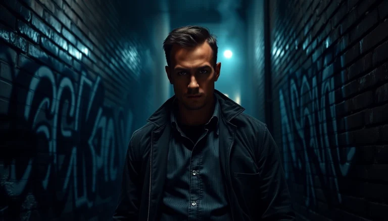 Character inspired by Jack Reacher stands in an urban alley, showcasing action-oriented posture.