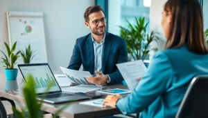 카드현금화에 대해 논의하는 전문가와 고객의 대화 장면