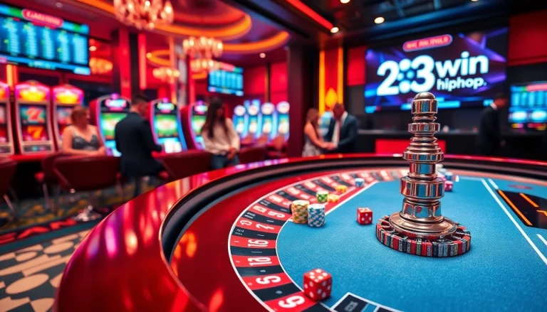 Experience thrilling gameplay at 23win.hiphop with vibrant casino elements showcasing excitement and professionalism.