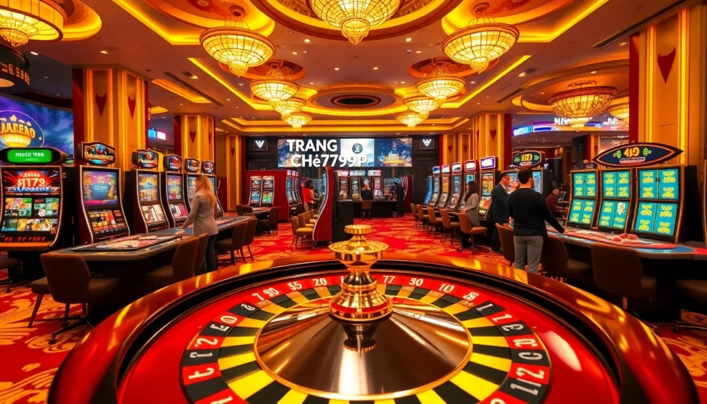 Experience thrilling action at Trang chủ 789P with vibrant casino elements showcasing excitement.