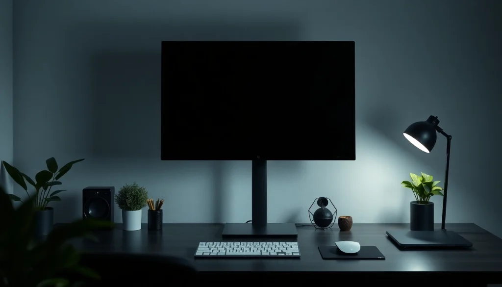 High-quality pantalla negra displayed on a modern workspace monitor for better focus and energy savings.