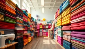 Fleece stof kopen in een kleurrijke stoffenwinkel met diverse fleece stoffen.