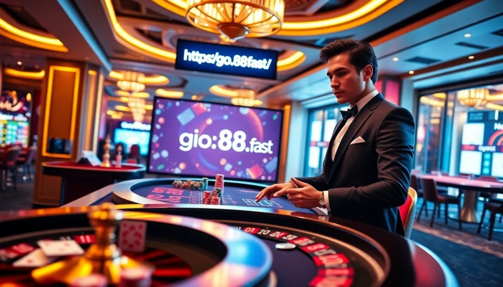 Experience thrilling gaming at https://go88.fast/ with vibrant casino tables and excited players.