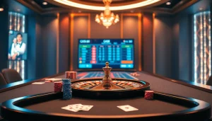 Experience the excitement of online gambling at https://taigo88.team/ with a vibrant casino scene full of action.