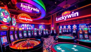 Experience the thrill of Luckywin with vibrant casino games and excitement in a luxurious setting.